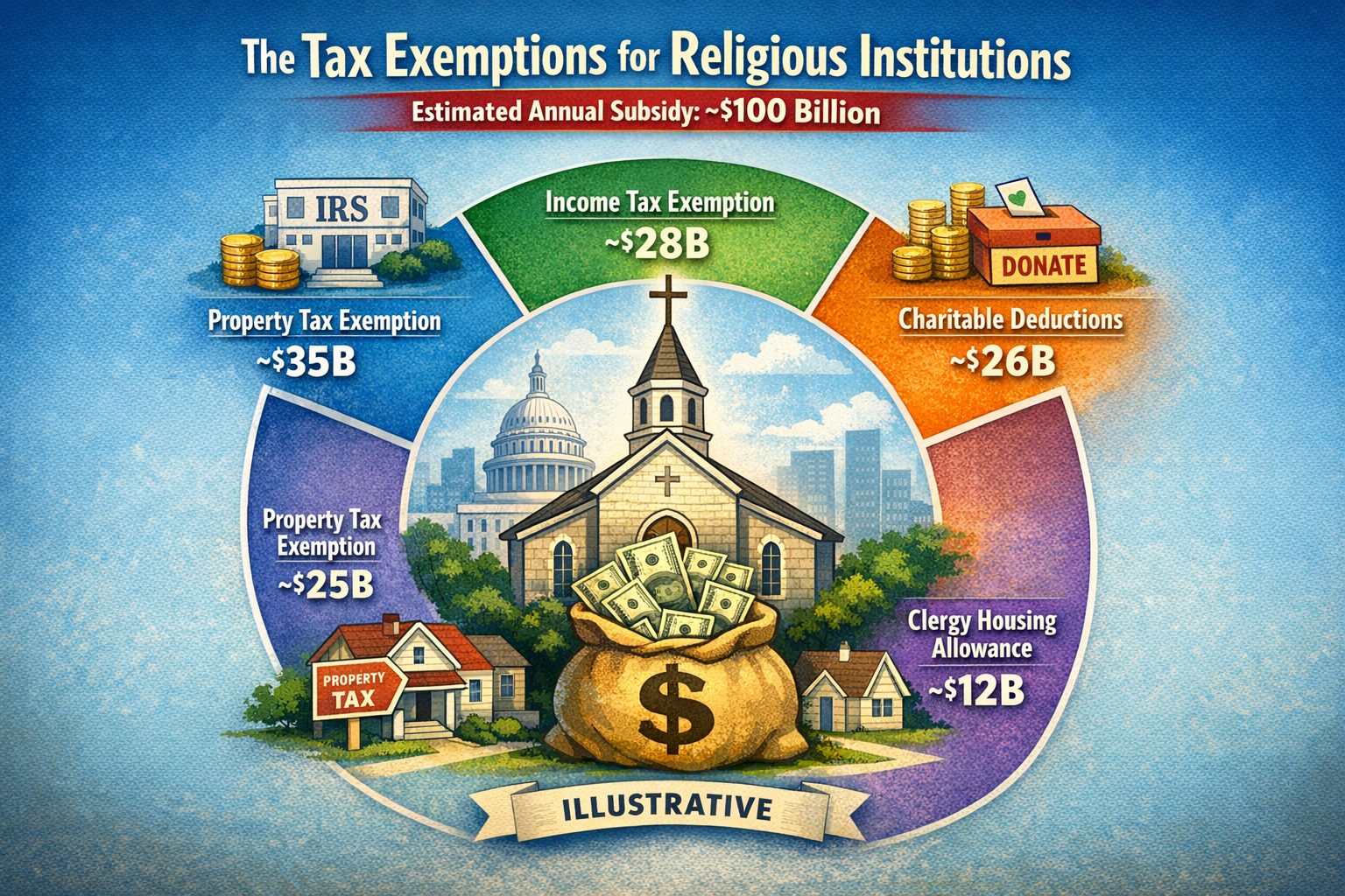 Should Religious Institutions Pay Taxes? A $100B Transparency and Opportunity Cost Case